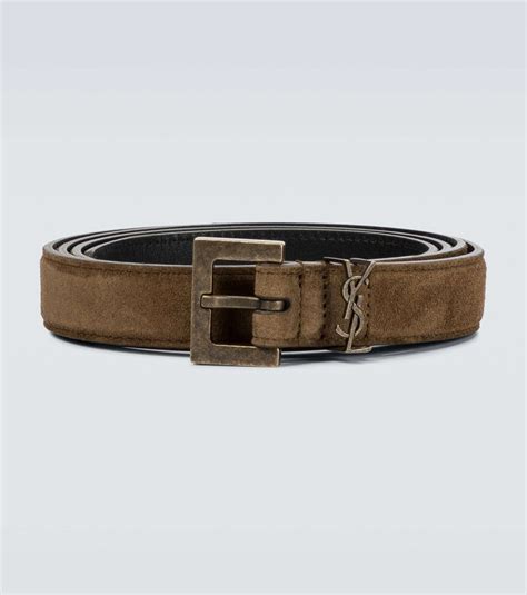 saint laurent monogram suede belt